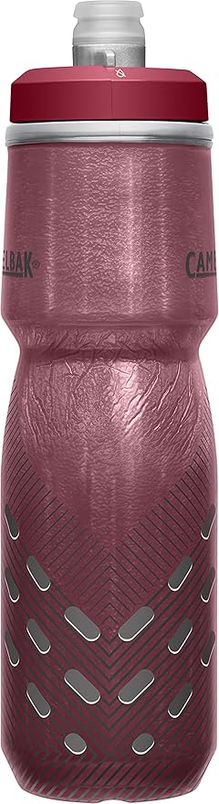 CamelBak Podium Chill Bike Insulated Squeeze Water Bottle Burgunday Perforated, 24oz