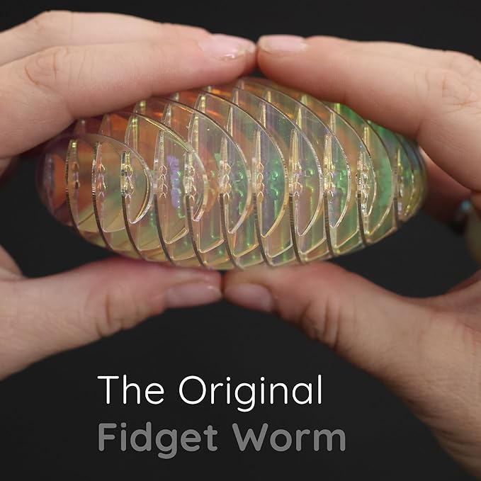 Morf Fidget Worm Toy - Flexible 3D Sensory Slug Figgy Toy for Kids, Teens, and Adults – Stretchy, Quiet, Stress and Anxiety Relief, Focus - For Play, School, Work Gifts, Great For Classroom and Office