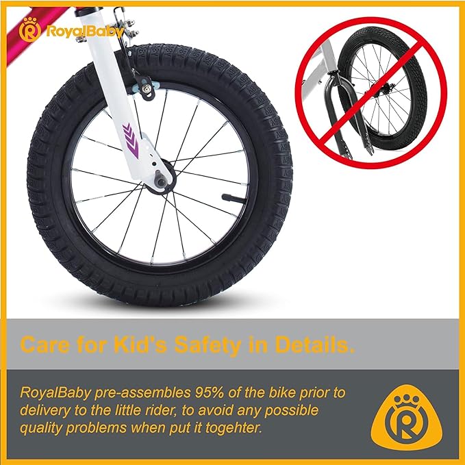 RoyalBaby Kids Bike EZ Freestyle Training Free Balance to Pedal Easy Learning Bicycle, 12-18 Inch for Toddlers to Big Kids