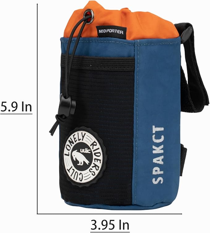 Bike Stem and Handlebar Bag, Top Tube Waterproof Bicycle Frame Basket, Snack Bag Accessories for Cycling (Dark Blue)