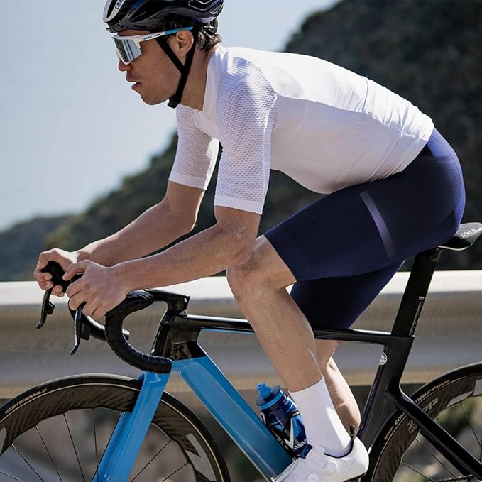 Wulibike Cycling Shorts Men Padded:Tights Highly Elastic Breathable Quick-Drying Road Bike Bicycle Shorts for Men Pockets