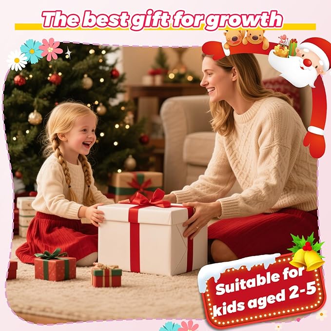 Toddler Balance Bike for 2-5 Year Old,Kids Balance Bike with Fender,Kids Bicycle for 2 3 4 5 Years Old Boy Girl Birthday Christmas Toy Gift,Adjustable Seat/Handlebar,Flat-Free LED Tires,10Min Assembly