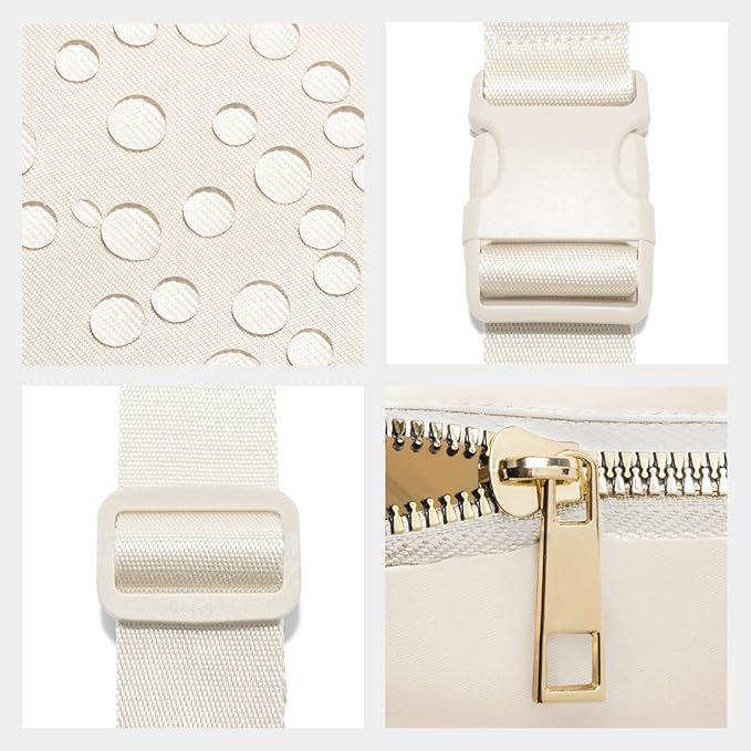 Gitus Birthday Gifts for 8 9 10 11 12 13 Year Old Girls Personalized Fanny Pack Crossbody Bags with Initial Letter Patch Belt Bag for Teen Girls Cute Trendy Stuff Travel Essentials (Ivory-E)