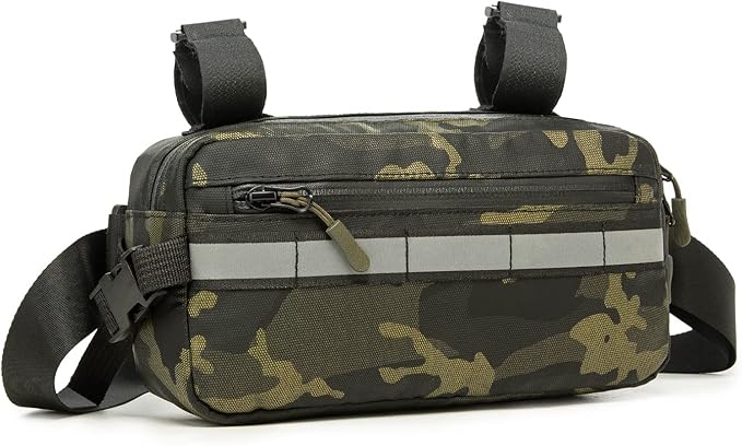 Waterproof Bike Handlebar Bag (Green Camo)