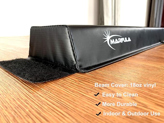 Balance Beam - Folding Floor Gymnastics Equipment for Kids, Non Slip Base - 6 FT to 10 FT for Home Gym Use