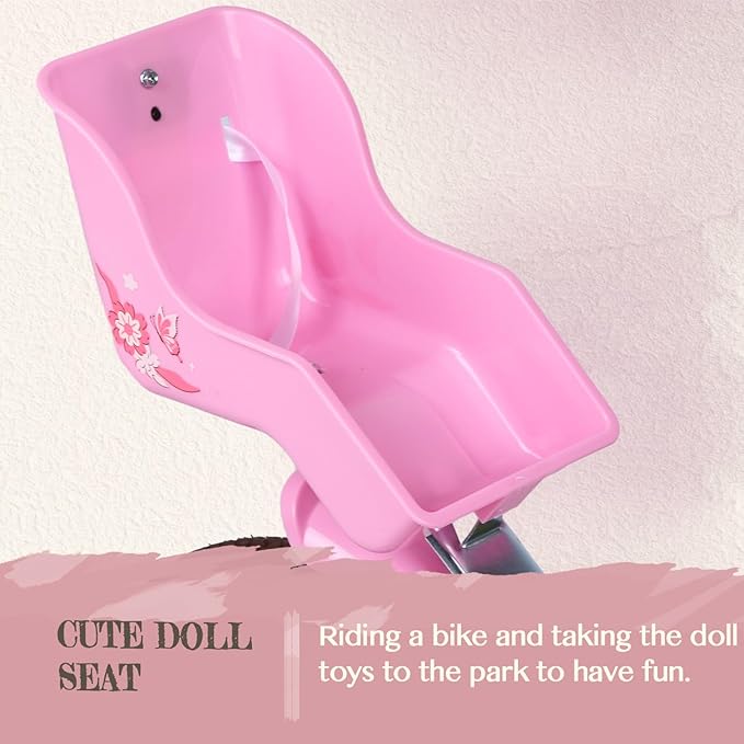 Glerc Sasha Girls Bike, 12-20 Inch Kids Bike for Children Ages 2-13 Years, Kids Bicycle with Doll-Seat & Basket & Training Wheels, Multiple Colors