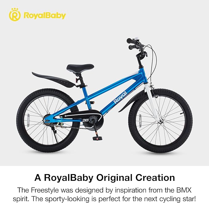 RoyalBaby Kids Bike EZ Balance to Pedal Dual Handbrake Toddlers Boys Girls Bicycle 12-20 Inch for Age 3-10 Years