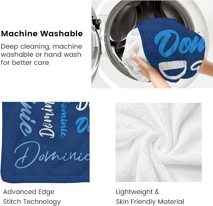 Name Blanket Personalized Blanket for Adult Kids Flannel Customize Throw Blanket Custom (Color 18, 50 x 60 Inches)