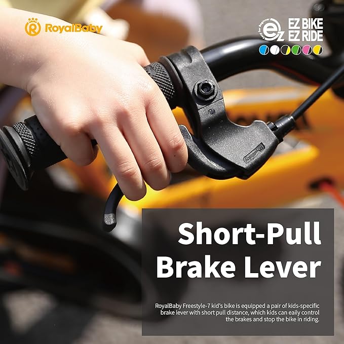 RoyalBaby Kids Bike EZ Balance to Pedal Dual Handbrake Toddlers Boys Girls Bicycle 12-20 Inch for Age 3-10 Years