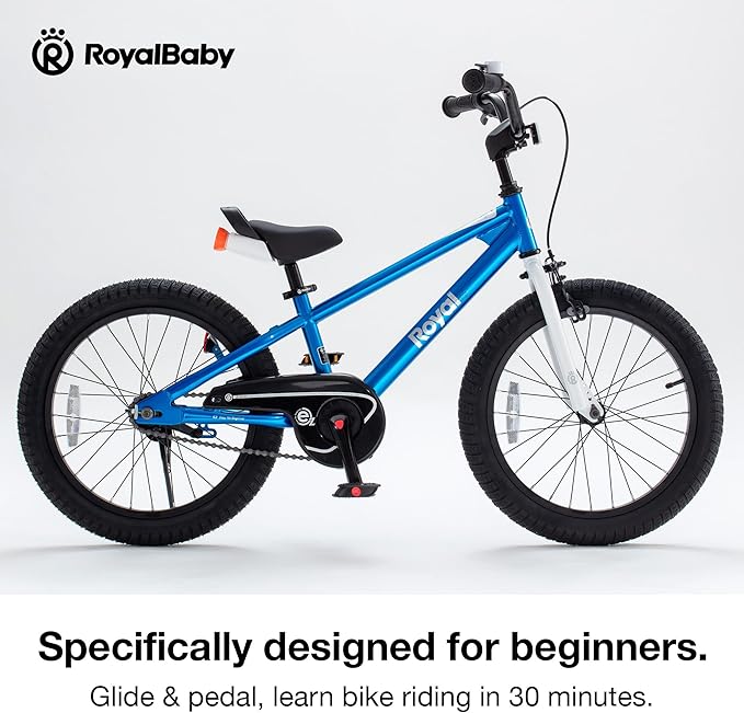 RoyalBaby Kids Bike EZ Freestyle Training Free Balance to Pedal Easy Learning Bicycle, 12-18 Inch for Toddlers to Big Kids