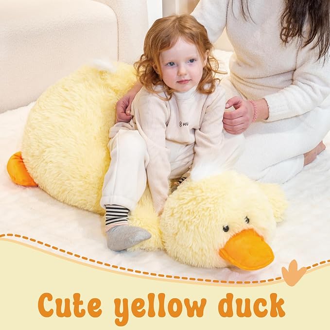 43" Giant Duck Stuffed Animals, Large Stuffed Duck Plush Toys, Big Plush Stuffed Animal, Soft Jumbo Stuffed Animals Gifts for Kids Adults on Birthday Children's Day Christmas or Any Festivals