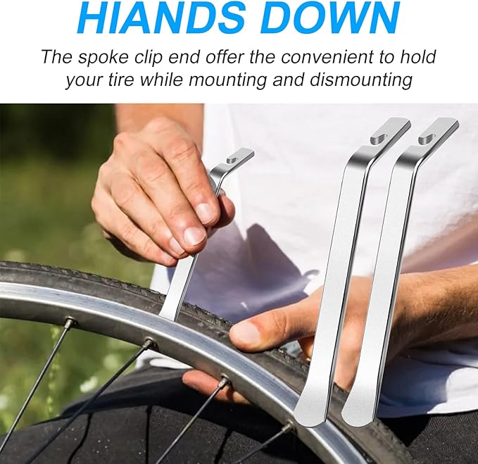 4pcs Bicycle Tire Pry Bar, Tire Scoop, Professional Tire Removal Tool, Tire Lever, High Grade Stainless Steel Tire Lever, Repair Bicycle Inner Tube, Best Tire Changing Tool