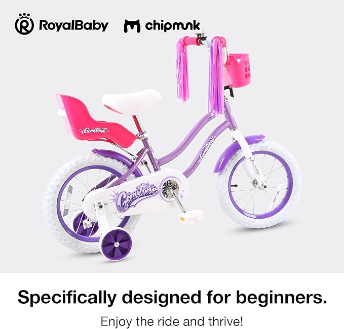 Chipmunk Kids Bike Toddlers 12 14 16 18 Inch Wheel Bicycle Beginners Boys Girls Ages 3-11 Years, Multiple Color Options