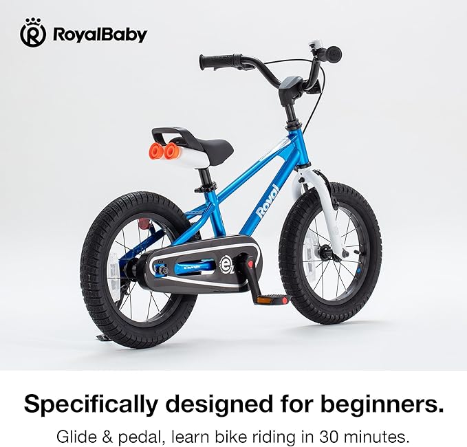 RoyalBaby Kids Bike EZ Freestyle Training Free Balance to Pedal Easy Learning Bicycle, 12-18 Inch for Toddlers to Big Kids