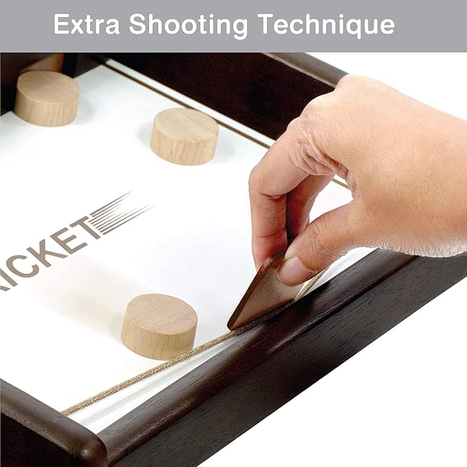 Tricket VS Checkers : Wooden Multi Tabletop Indoor Portable Board Games for Kids and Family