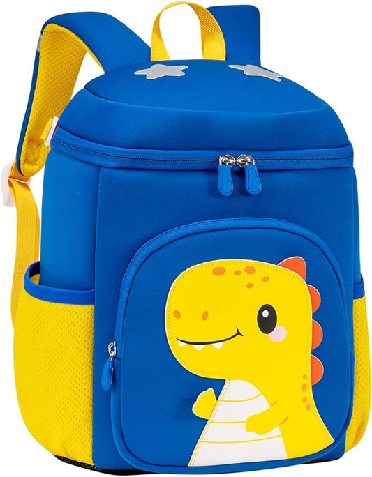 kids schoolbag with diving fabric and breathable pads - lightweight reflective backpack for boys and girls (blue, Large)