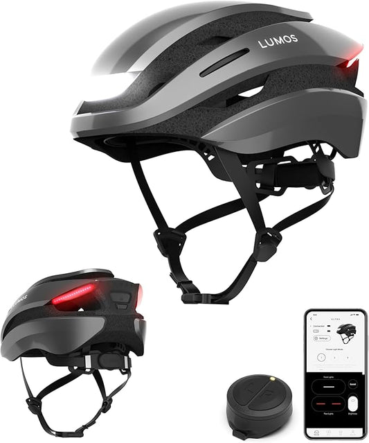 Lumos Ultra Smart Bike Helmet | Customizable Front and Back LED Lights with Turn Signals | Road Bicycle Helmets for Adults: Men, Women