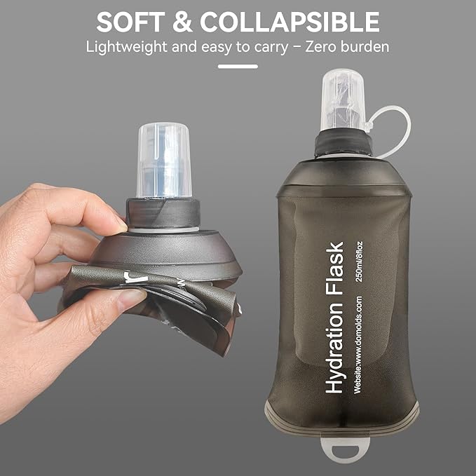 150ml Soft Flask Soft Water Bottle for Running, Hiking, Travelling, Cycling and Climbing - Gray