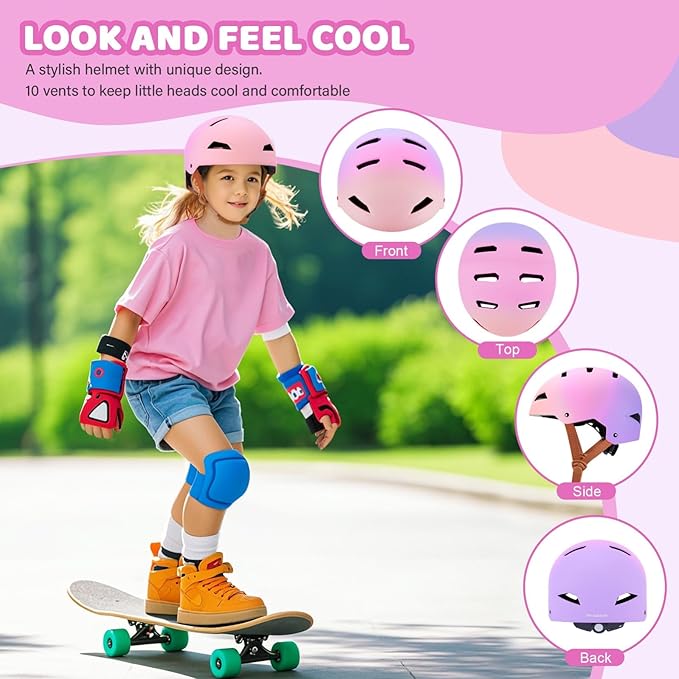 Kids Bike Helmet Ages 3-5-8-14, CPSC ASTM CPSIA Certified Toddler Helmet