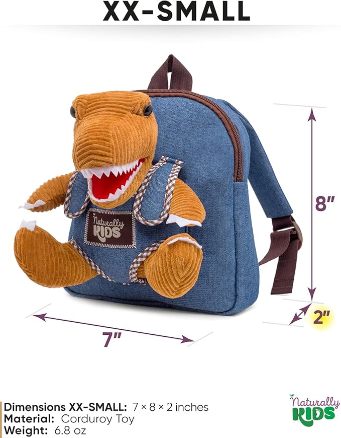 Mini Backpack for Kids w Dinosaur Toy, Mini Backpack for Toddler Boys, Gift for 2 3 4 5 Year Old Girl Boy