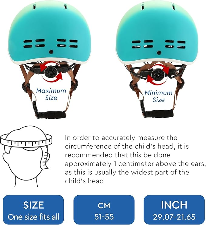 Kids Helmet, SIFVO Kids Bike Helmet Skateboard Helmet Scooter Helmet All-Round Protection Boys Girls Bike Helmet Kids to Youth Extended Visor Adjustable & Durable 51-55cm