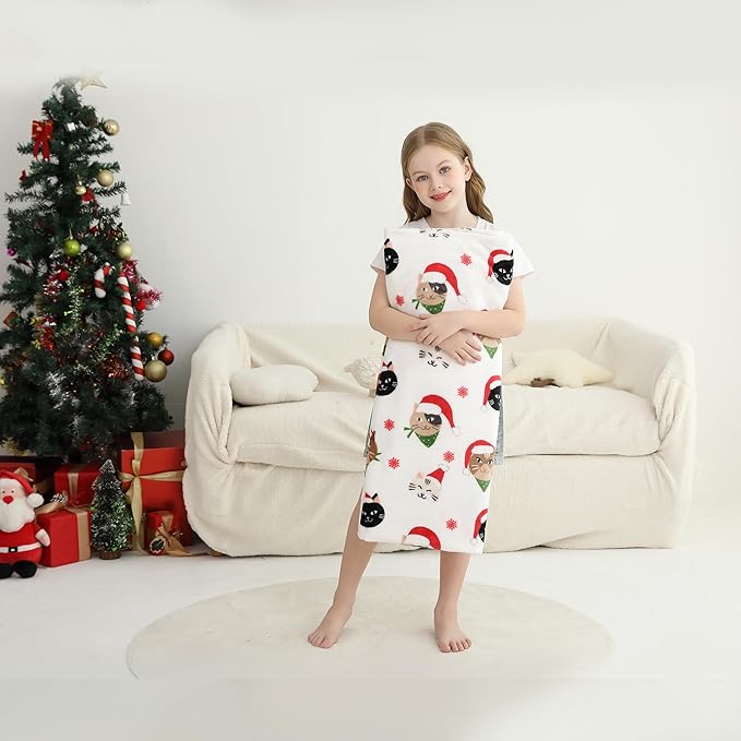 Softan Kids Throw Blanket for Girls & Boys, Warm Soft Toddler Fleece Blankets for Sofa Couch Bed， Cozy Fuzzy Plush Flannel Kids Throw Blanket for Daycare & School - Cat 50x60 inches