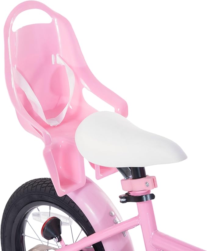 KEANO Zinnia 14 16 20 Inch Kids Bike for Girls Ages 3-10 Years, Girls' Bikes with Training Wheels, Streamers, Basket and Doll Seat, Children Bicycles