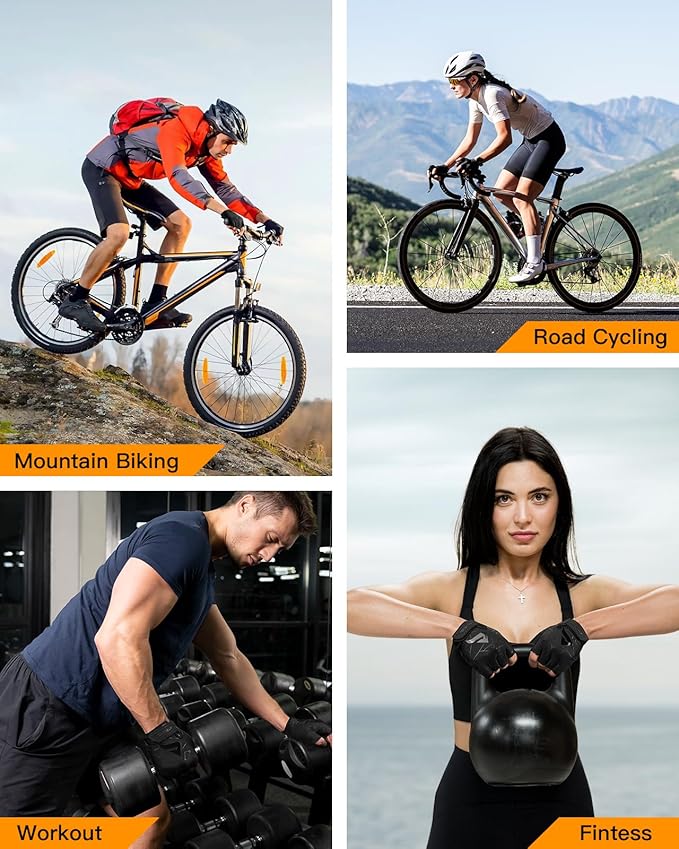 ATERCEL Cycling Gloves - Men's Bicycle Gloves for Cycling, Workout, Gym, Training, Weight Lifting, Outdoor, Dirt Bike, Mountain Bike, Riding