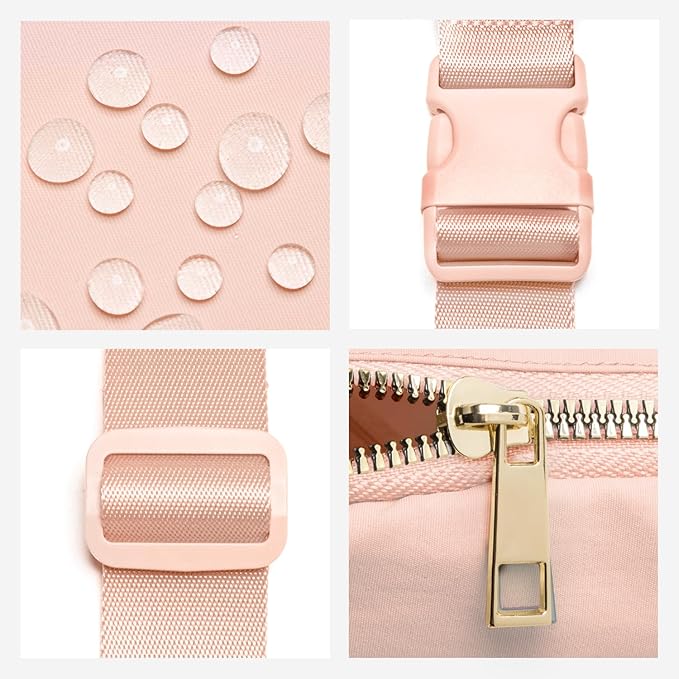 Gitus 6 7 8 9 10 Year Old Girl Gifts Belt Bag Fanny Pack Crossbody Bags with Initial Letter Patch Things for Teen Girls Easter Gifts for Girls Travel Essentials（Coral Pink-S）