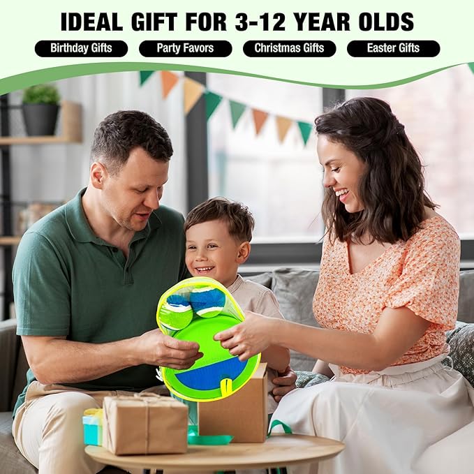 Toss and Catch Ball Game Set - Classic Kids Outdoor Indoor Activity Toys - Great Games for Beach Pool Yard Camping - Sticky Paddle Ball Toy Gift for Toddlers Boys Girls 3 4 5 6 7 8 9 10 11 12 Year Old