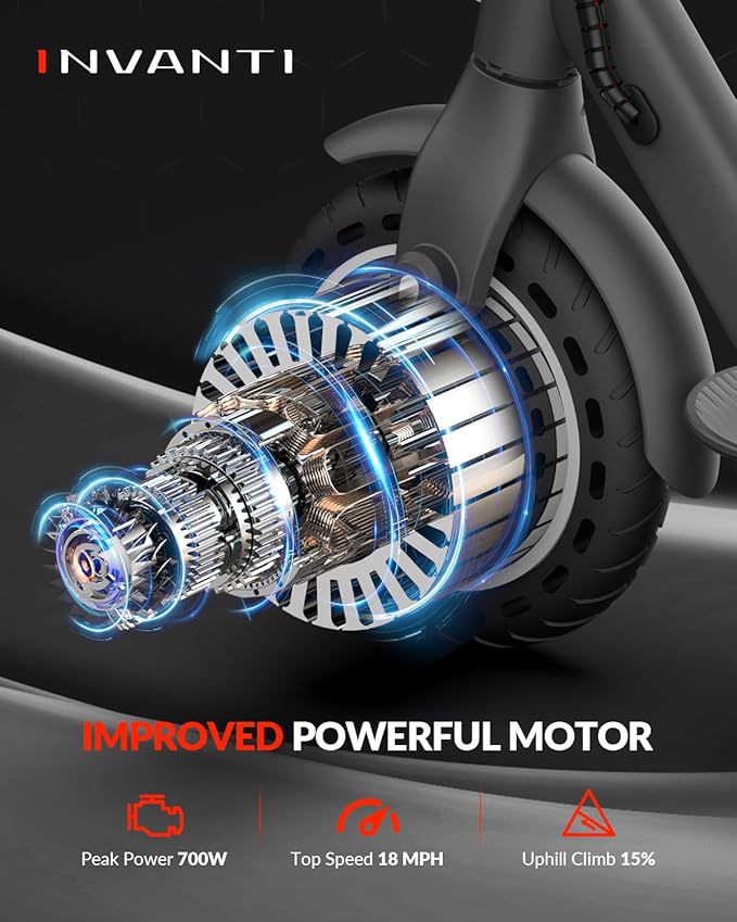 E30 Electric Scooter, Max 20Miles & 18 MPH, 350W Motor, Turn Signals, Smart APP, 8.5" Solid Tires, Foldable Commuter Electric Scooter with Rear Suspension and Dual Brakes for Adults and Teens