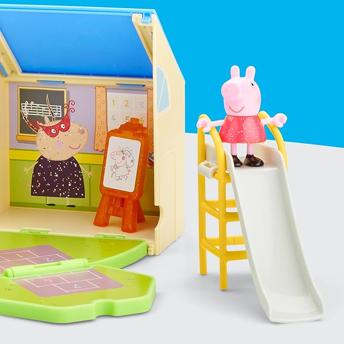Peppa Pig Peppa's Pop-Open Playgroup Playset with Figure, Preschool Toys for Girls and Boys, Kids, Ages 3+