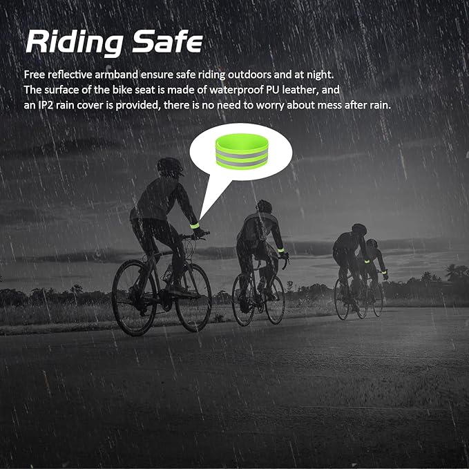 2024 New Noseless Bike Seat Cushion for Men & Women - Extra Padding & Comfort Wide Bicycle Seat, Oversized Comfortable Saddle for Peloton Bikes, Exercise Bikes, Electric Bikes, Cruiser Bikes