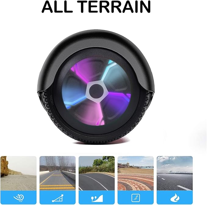 LIEAGLE Hoverboard, 6.5" Self Balancing Scooter Hover Board with Bluetooth Wheels LED Lights for Kids Adults