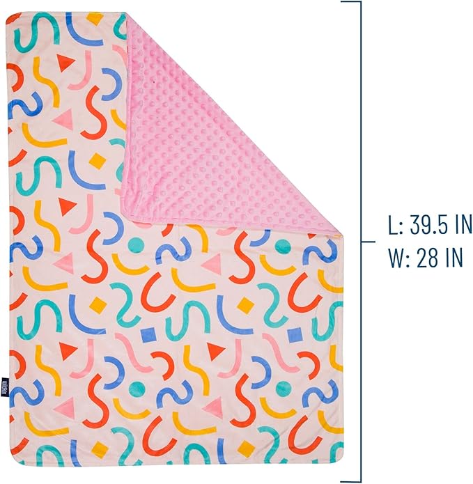Wildkin Plush Baby Blanket – Soft & Cozy Comfort, Ideal for Toddlers, Travel & Daycare - Confetti Peach