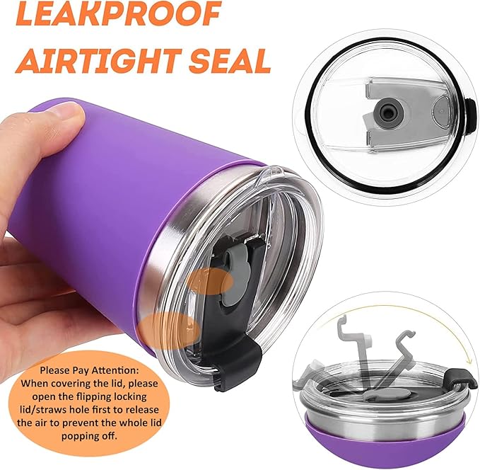 Kids Cups with Lids and Straws, 12oz Kids Tumblers with Straws and Lids Spill Proof Cups for Kid Stainless Steel Sippy Cup for School, Outdoor, 5 Pack