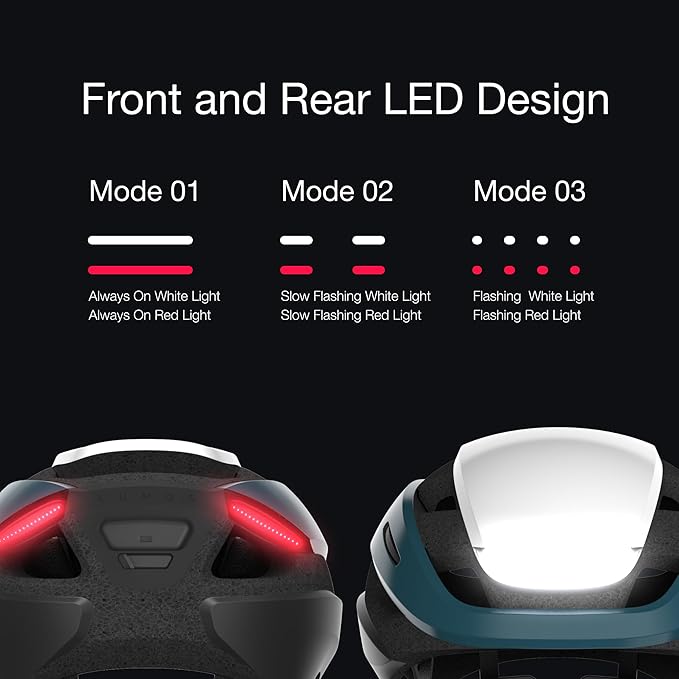 Lumos Ultra Smart Bike Helmet | Customizable Front and Back LED Lights with Turn Signals | Road Bicycle Helmets for Adults: Men, Women
