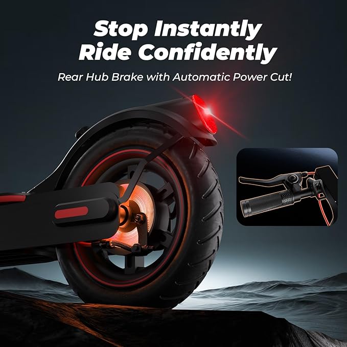Electric Scooter for Adults, 350W Motor, 18MPH Max Speed, 12 Miles Max Range, 15% Hill Climb, 220LBS Load Capacity, 8.5" Pneumatic Tires, Foldable Electric Scooter for Adults & Teens Commuting