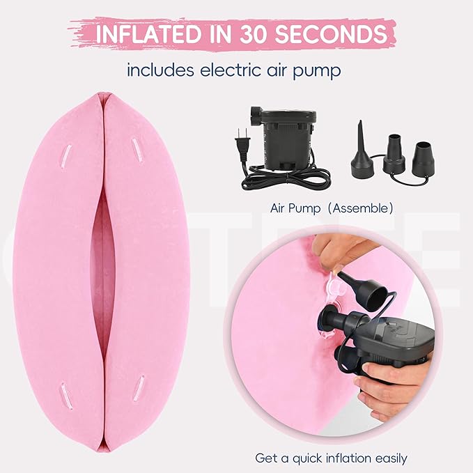 OUTREE Sensory Chair for Kids,60" Includes Electric Air Pump,Inflatable Sensory pod for Children,Sensory Toys for Kids with Autism,Sensory Peapod,Pink