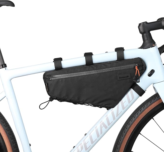 Bicycle Frame Bag Bike Triangle Bag Waterproof Bike Bag 1.7L with Dual Side Mesh Pockets for MTB Road Bike Cycling Commuting and Outdoor Adventures