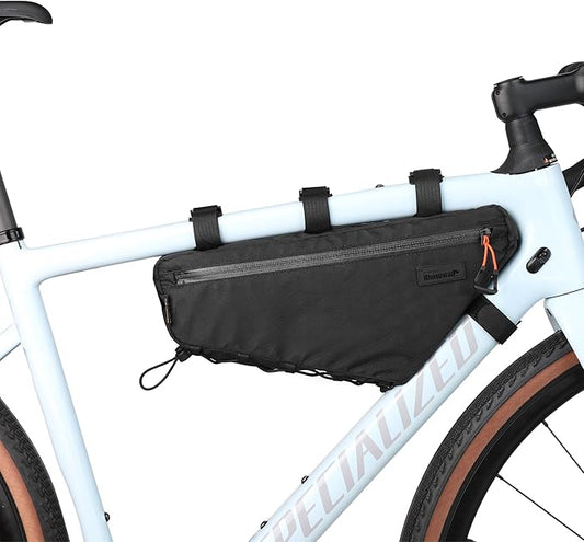 Bicycle Frame Bag Bike Triangle Bag Waterproof Bike Bag 1.7L with Dual Side Mesh Pockets for MTB Road Bike Cycling Commuting and Outdoor Adventures