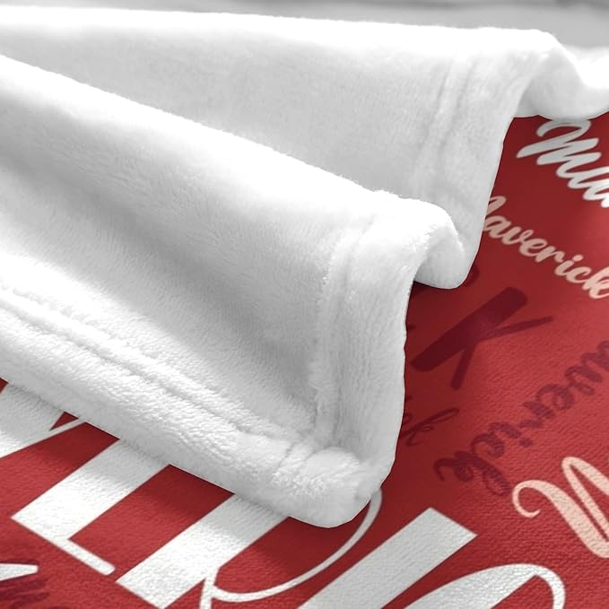 Name Blanket Personalized Blanket for Adult Kids Flannel Customize Throw Blanket Custom (Color 16, 40 x 50 Inches)