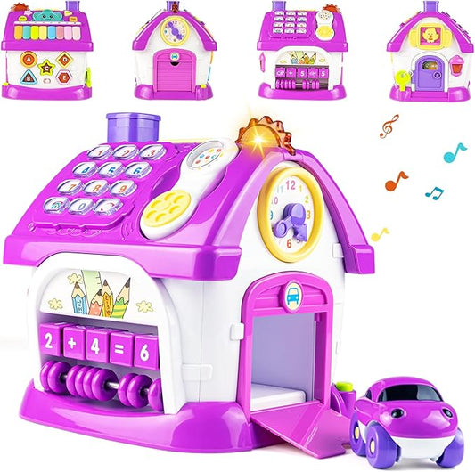 Marstone Toddler Toys for 1 Year Old Girl Gifts: 8 in 1 Multi-Functional Learning Baby Musical House for 1 2 3 Yr Old Girl and Boy Birthday Gifts, Educational Baby Toys 6-12, 12-18 Months