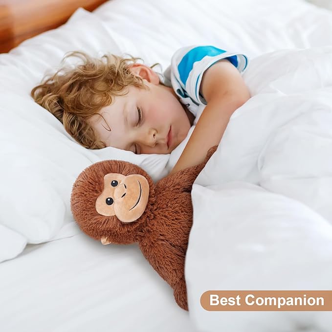 Heatable & Coolable Monkey Stuffed Animal, Microwavable Heating Pad Plushies for Soothing & Relaxation, Lavender Scented Stuffed Plush Toys, Monkey Gifts Boys Girls
