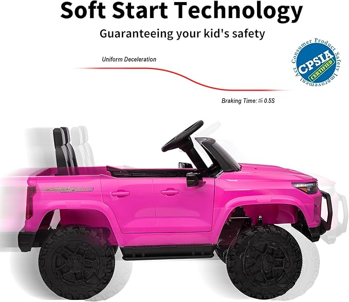 24V 2 Seater Ride on Toy for Big Kids, Electric SUV Kids Car to Drive with Parent Remote, 2WD/4WD Switchable - Pink