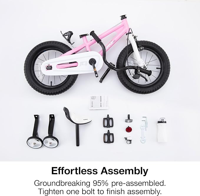 RoyalBaby Kids Bike EZ Freestyle Training Free Balance to Pedal Easy Learning Bicycle, 12-18 Inch for Toddlers to Big Kids