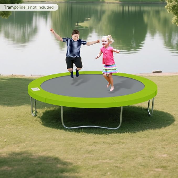 Eapmic Trampoline Pad Replacement, Trampoline Safety Pad, Spring Cover for 8ft 10ft 12ft 14ft 15ft 16ft Round Trampoline with Waterproof Foam Padding, Universal Trampoline Accessories