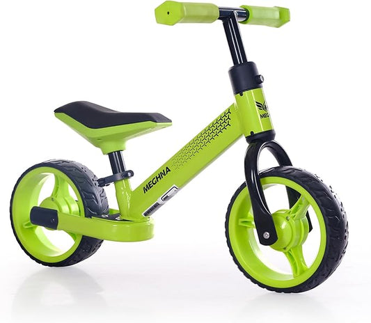 WEEROCK Toddler Balance Bike, No Pedal Balance Bike for 18M - 3 Years Babies, Steel Frame, EVA Tires for Indoor and Outdoor Use, Seat Height Adjustable, Kid Baby Great Gift, Green