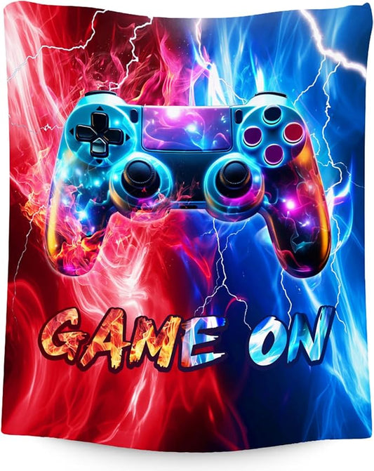 COZYAURA Kids Blanket - Gamer Blankets for Boys - Gifts Ideas for Teens - 50x60 Inches Gaming Flannel Throws Decor