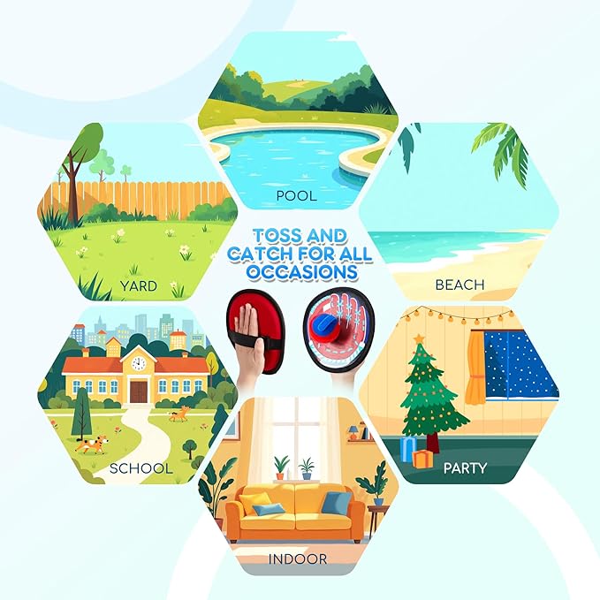 Playzap Toss and Catch Ball Set Ultra Soft Fabric Pain-Free - Family Games Christmas Stocking Stuffers Gift for Toddlers Kids Boys Girls 2-4 5-7 8-10 Yrs - Baseball Glove Toy Indoor Outdoor Yard Beach